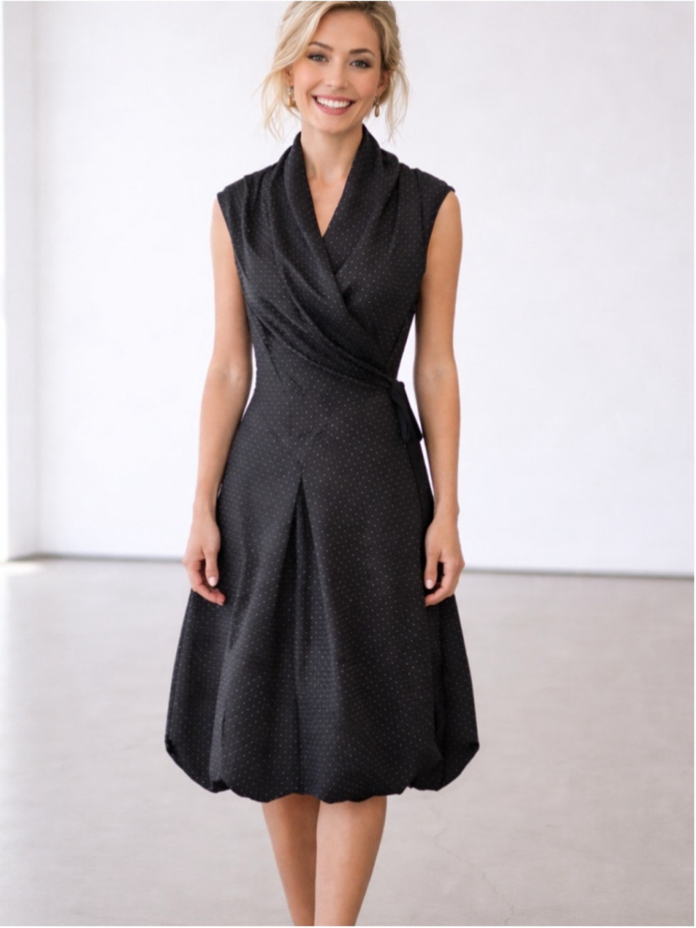 Biya by Johnny Was Silk Small Dot Wrap Dress Women’s Size XL - Picture 1 of 14